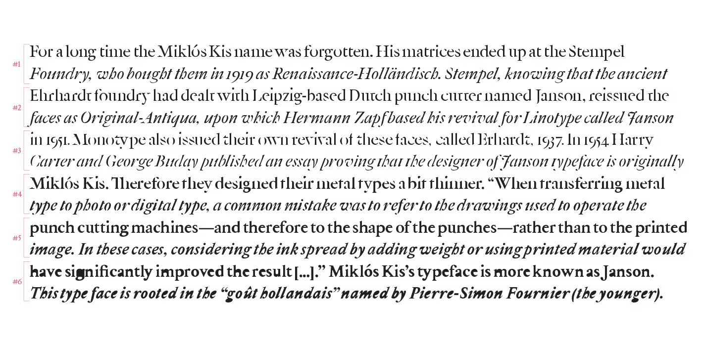 Kolonel – a new approach to a Dutch Old Style typeface | by Accentype © Miklós Ferencz