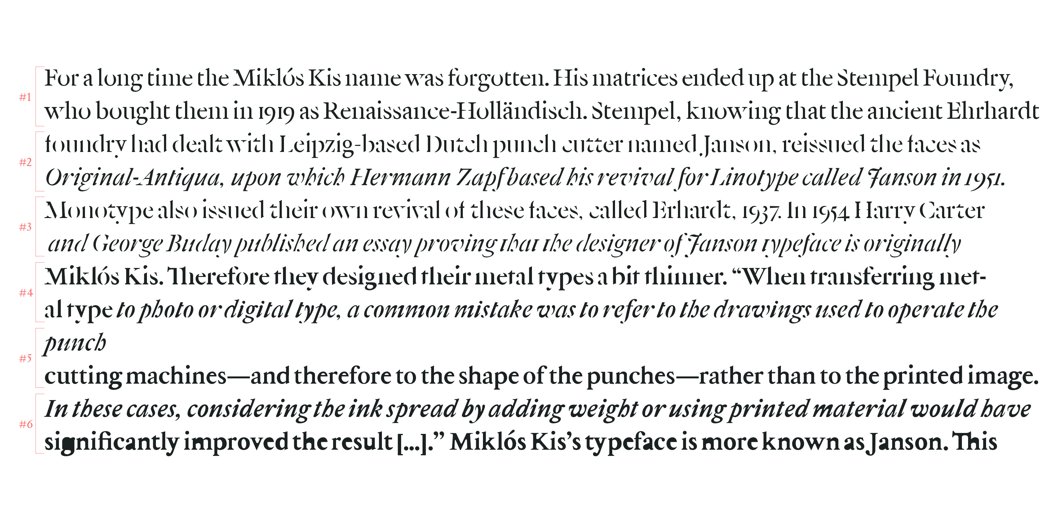 Kolonel – a new approach to a Dutch Old Style typeface