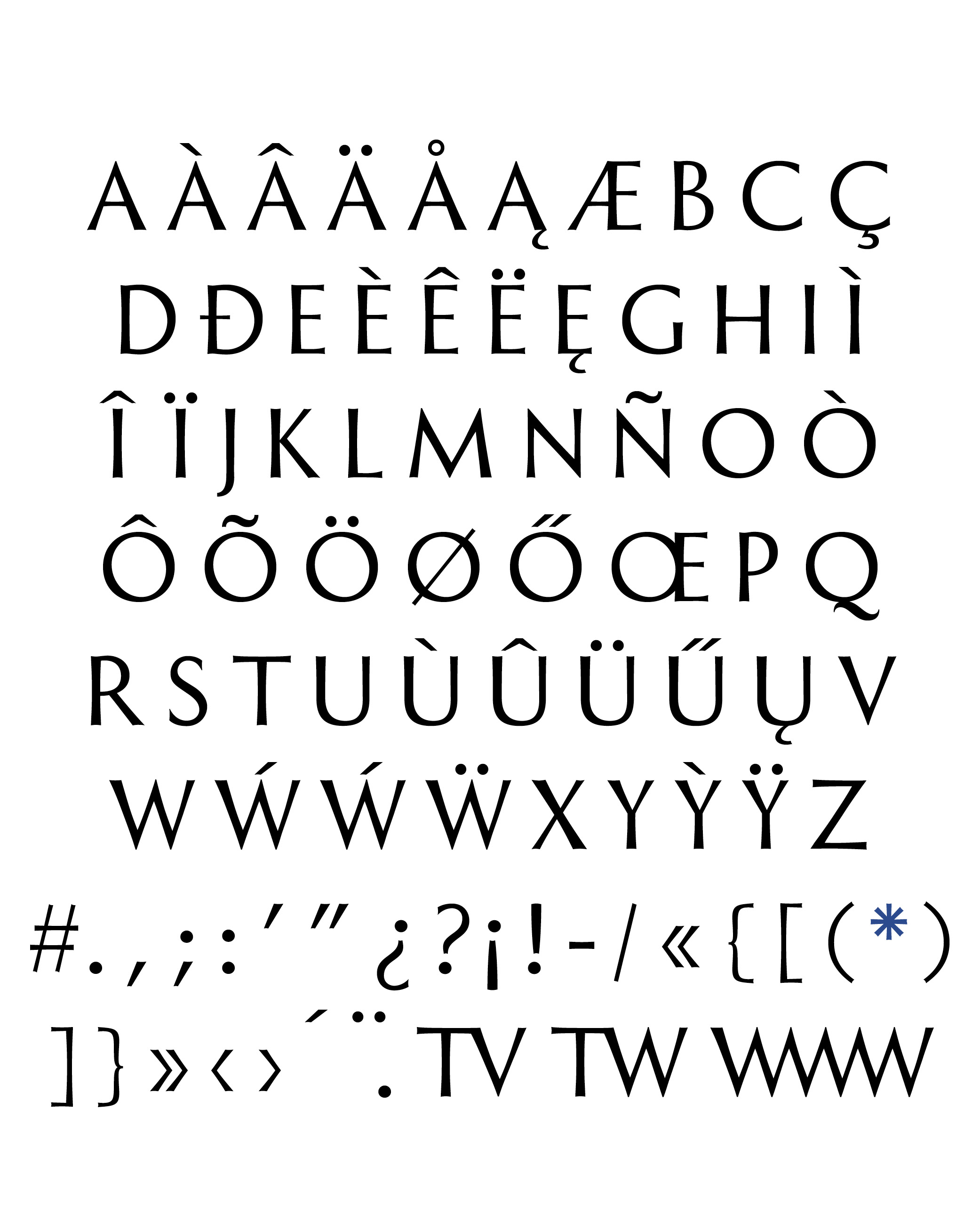 Blue Pearl font detail - mobile only - the original from Accentype