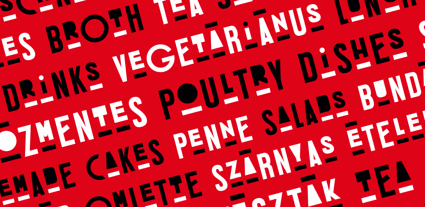 Mozsár is a display typeface inspired by constructivism, with alternating letter styles. By Accentype (© Miklós Ferencz)