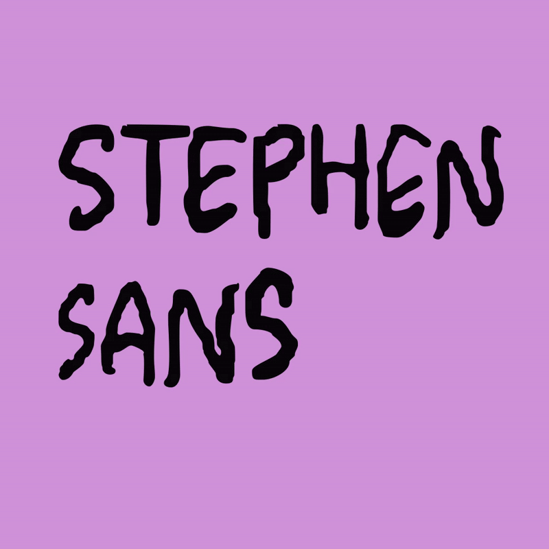 Stephen Sans - a pseudo-random typeface for a comic book | by Accentype © Miklós Ferencz